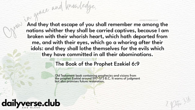 Bible Verse Wallpaper 6:9 from The Book of the Prophet Ezekiel