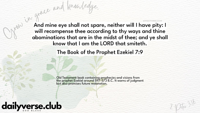 Bible Verse Wallpaper 7:9 from The Book of the Prophet Ezekiel