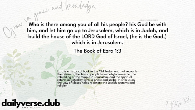 Bible Verse Wallpaper 1:3 from The Book of Ezra
