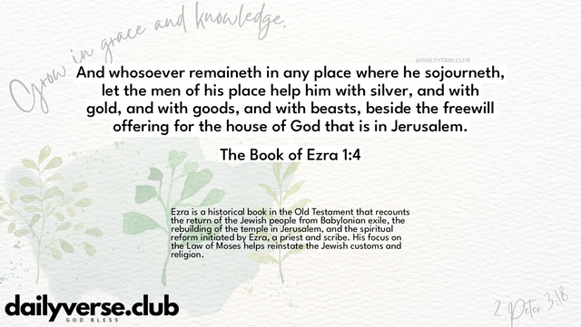 Bible Verse Wallpaper 1:4 from The Book of Ezra