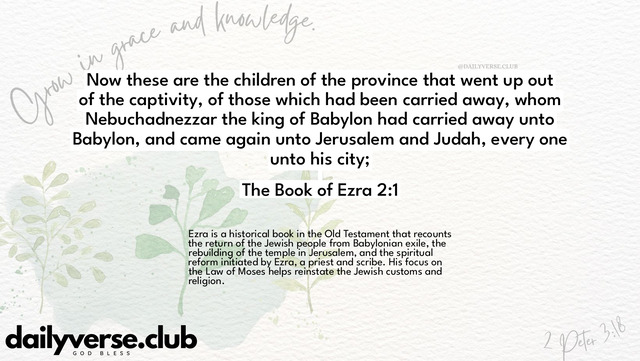 Bible Verse Wallpaper 2:1 from The Book of Ezra