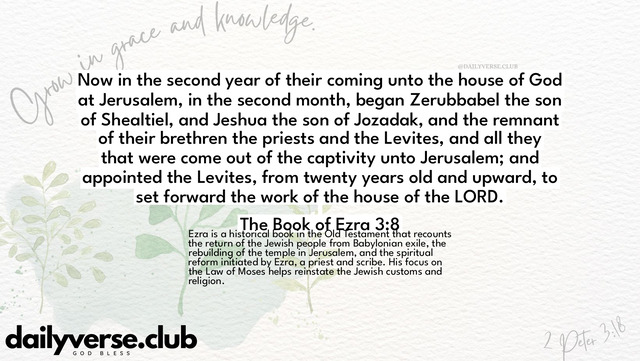 Bible Verse Wallpaper 3:8 from The Book of Ezra