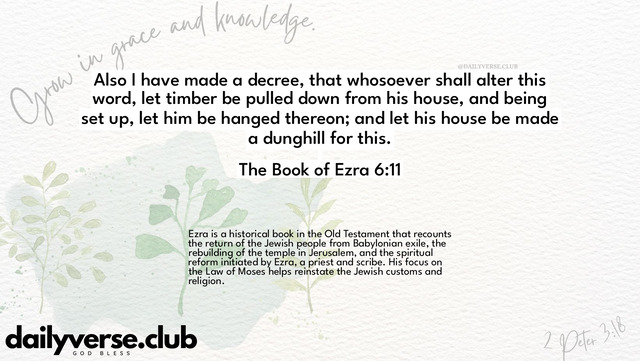 Bible Verse Wallpaper 6:11 from The Book of Ezra