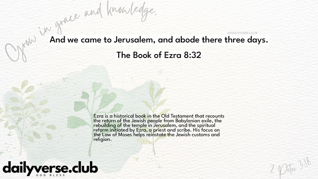 Bible Verse Wallpaper 8:32 from The Book of Ezra