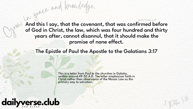Bible Verse Wallpaper 3:17 from The Epistle of Paul the Apostle to the Galatians