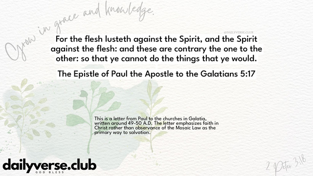 Bible Verse Wallpaper 5:17 from The Epistle of Paul the Apostle to the Galatians