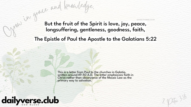Bible Verse Wallpaper 5:22 from The Epistle of Paul the Apostle to the Galatians