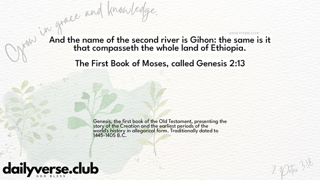 Bible Verse Wallpaper 2:13 from The First Book of Moses, called Genesis