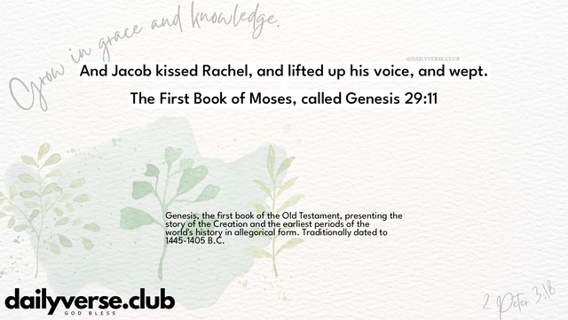 Bible Verse Wallpaper 29:11 from The First Book of Moses, called Genesis