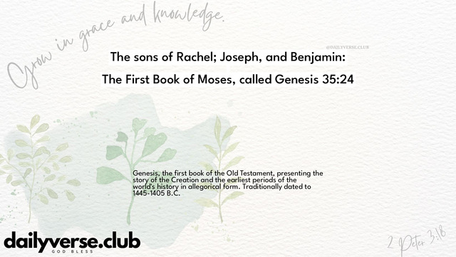 Bible Verse Wallpaper 35:24 from The First Book of Moses, called Genesis