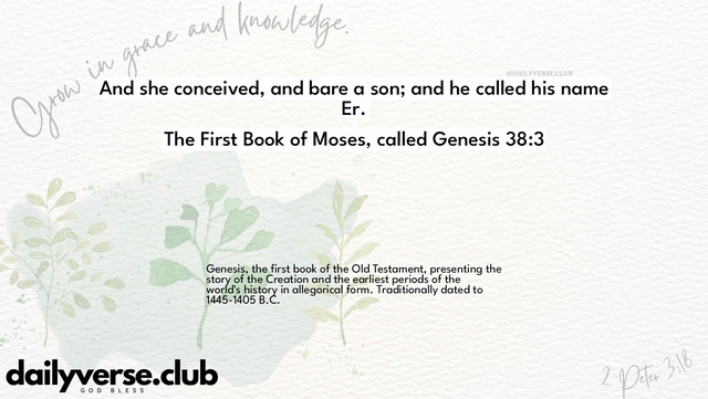 Bible Verse Wallpaper 38:3 from The First Book of Moses, called Genesis