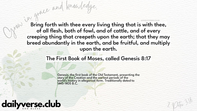 Bible Verse Wallpaper 8:17 from The First Book of Moses, called Genesis