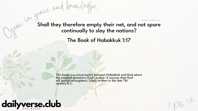 Bible Verse Wallpaper 1:17 from The Book of Habakkuk