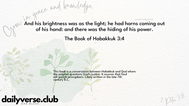 Bible Verse Wallpaper 3:4 from The Book of Habakkuk