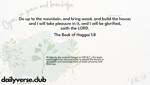 Bible Verse Wallpaper 1:8 from The Book of Haggai