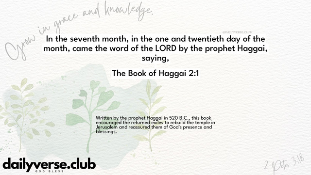 Bible Verse Wallpaper 2:1 from The Book of Haggai