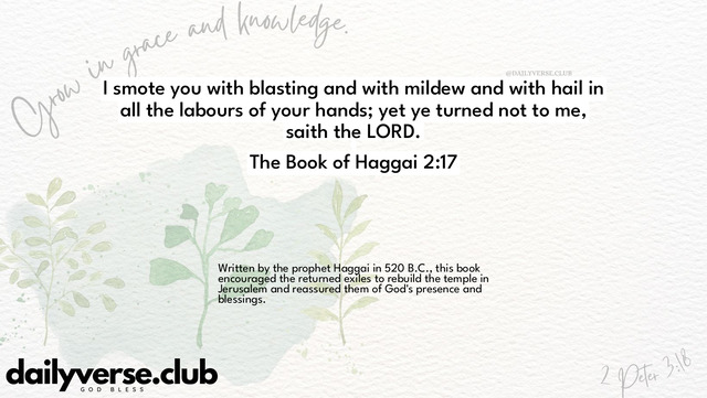 Bible Verse Wallpaper 2:17 from The Book of Haggai