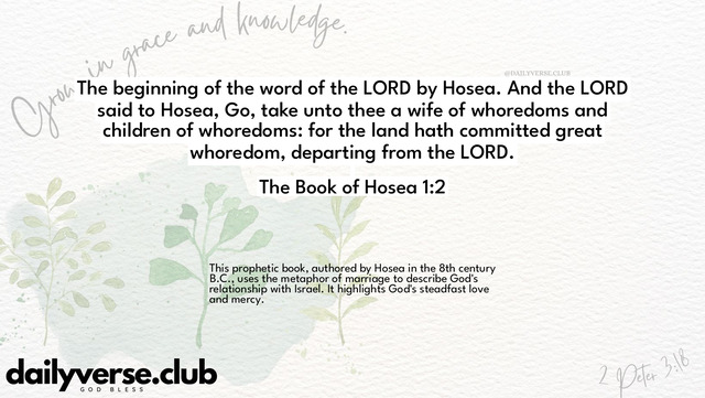 Bible Verse Wallpaper 1:2 from The Book of Hosea