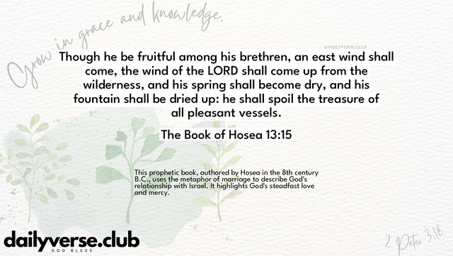 Bible Verse Wallpaper 13:15 from The Book of Hosea