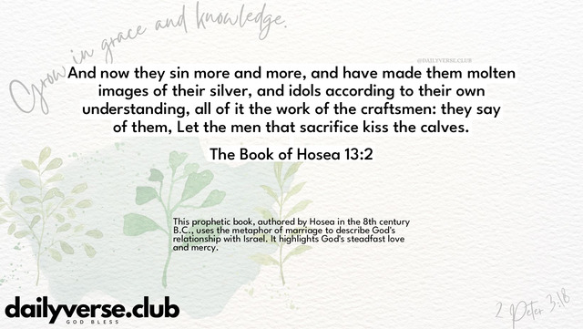 Bible Verse Wallpaper 13:2 from The Book of Hosea