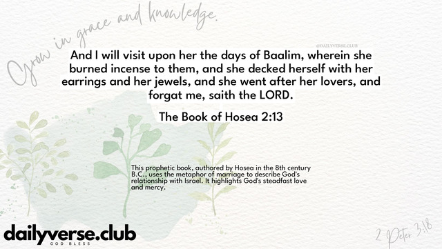 Bible Verse Wallpaper 2:13 from The Book of Hosea