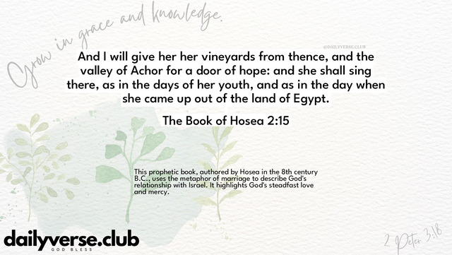 Bible Verse Wallpaper 2:15 from The Book of Hosea