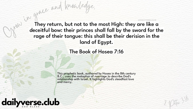 Bible Verse Wallpaper 7:16 from The Book of Hosea
