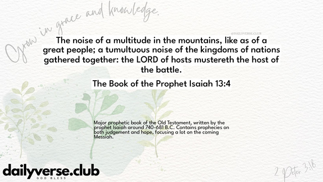 Bible Verse Wallpaper 13:4 from The Book of the Prophet Isaiah