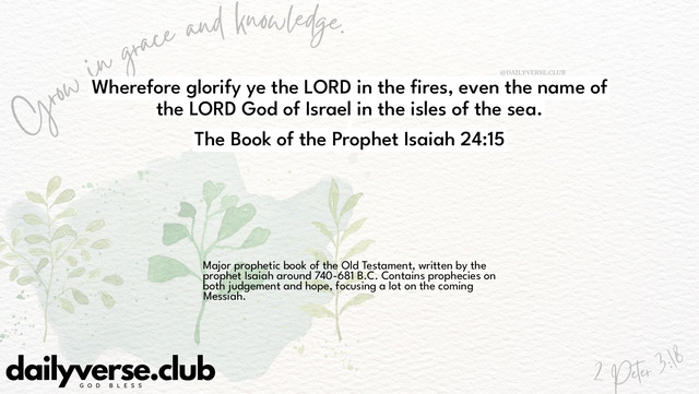 Bible Verse Wallpaper 24:15 from The Book of the Prophet Isaiah