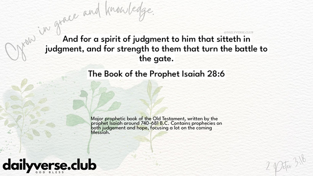 Bible Verse Wallpaper 28:6 from The Book of the Prophet Isaiah