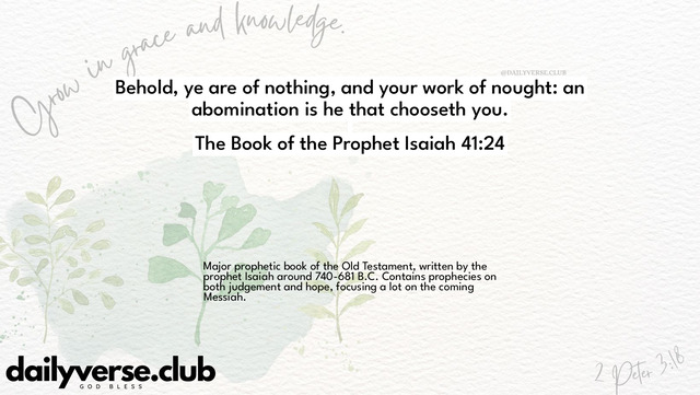 Bible Verse Wallpaper 41:24 from The Book of the Prophet Isaiah