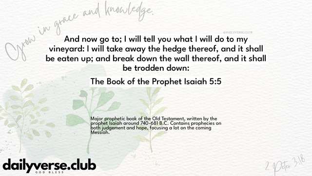 Bible Verse Wallpaper 5:5 from The Book of the Prophet Isaiah