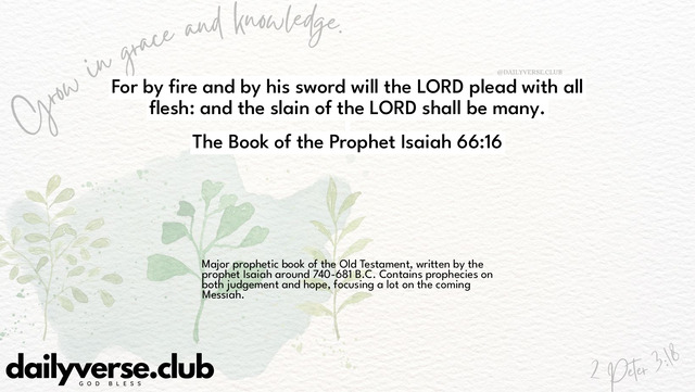 Bible Verse Wallpaper 66:16 from The Book of the Prophet Isaiah