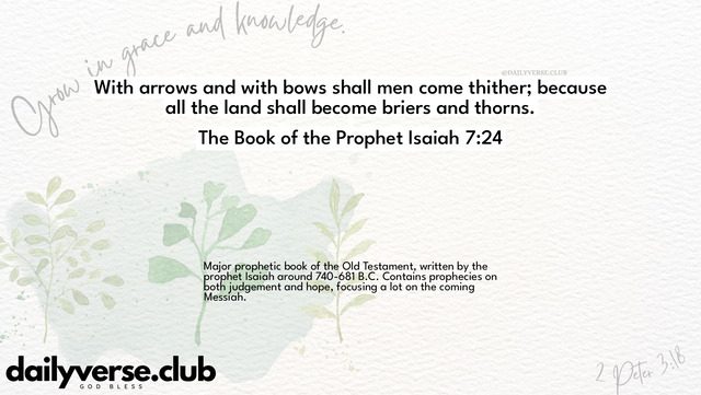 Bible Verse Wallpaper 7:24 from The Book of the Prophet Isaiah