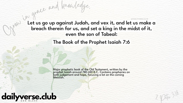 Bible Verse Wallpaper 7:6 from The Book of the Prophet Isaiah