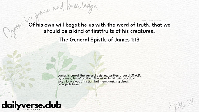 Bible Verse Wallpaper 1:18 from The General Epistle of James