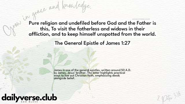 Bible Verse Wallpaper 1:27 from The General Epistle of James