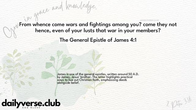 Bible Verse Wallpaper 4:1 from The General Epistle of James