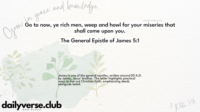 Bible Verse Wallpaper 5:1 from The General Epistle of James