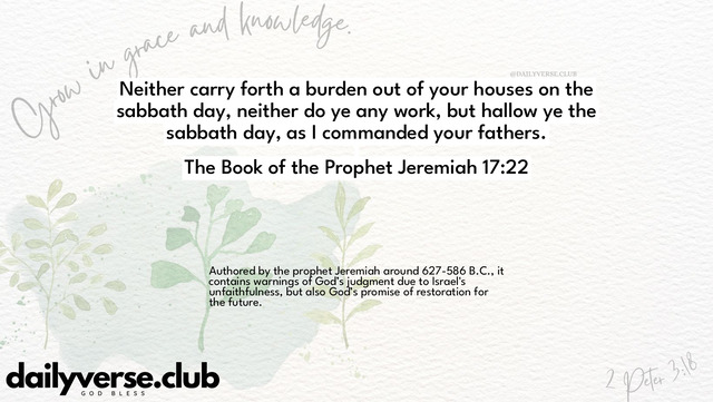 Bible Verse Wallpaper 17:22 from The Book of the Prophet Jeremiah