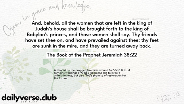 Bible Verse Wallpaper 38:22 from The Book of the Prophet Jeremiah