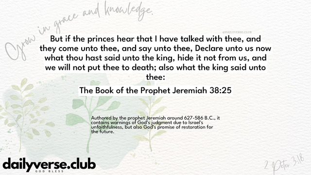 Bible Verse Wallpaper 38:25 from The Book of the Prophet Jeremiah