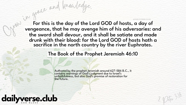 Bible Verse Wallpaper 46:10 from The Book of the Prophet Jeremiah