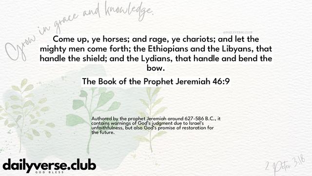 Bible Verse Wallpaper 46:9 from The Book of the Prophet Jeremiah