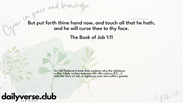 Bible Verse Wallpaper 1:11 from The Book of Job