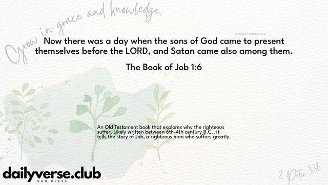 Bible Verse Wallpaper 1:6 from The Book of Job