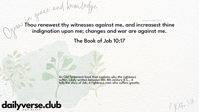 Bible Verse Wallpaper 10:17 from The Book of Job