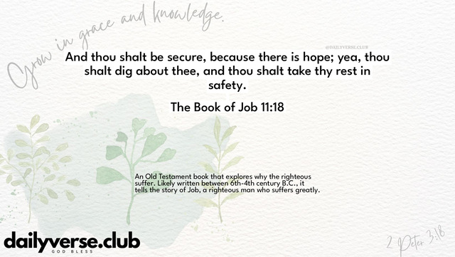 Bible Verse Wallpaper 11:18 from The Book of Job