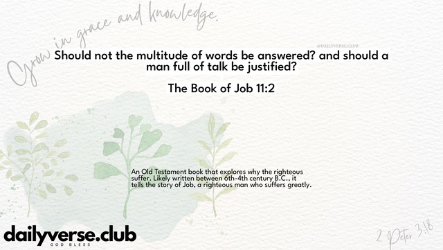 Bible Verse Wallpaper 11:2 from The Book of Job