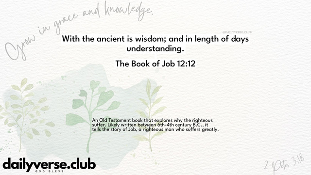 Bible Verse Wallpaper 12:12 from The Book of Job